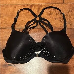 Victoria's Secret Black Bra with Rhinestones